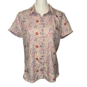 Hot Topic Fruits Basket Button Down Top Medium